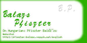 balazs pfiszter business card